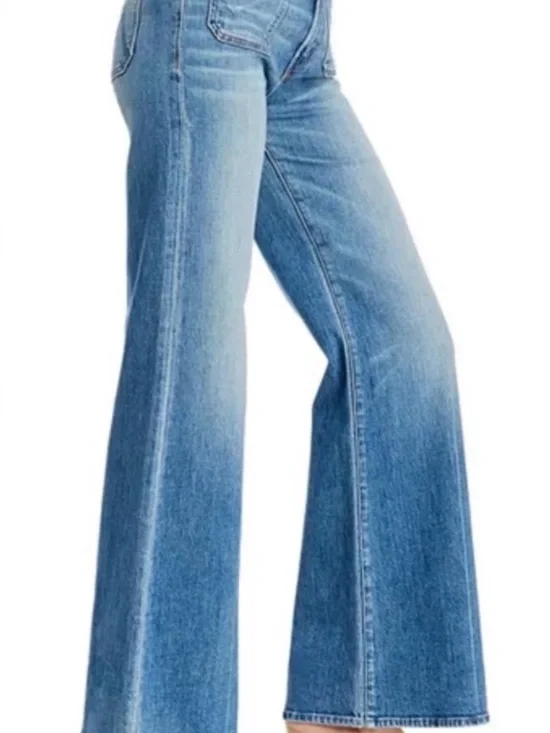MOTHER Light Blue Wide-Leg Jeans - Picture 3 of 6